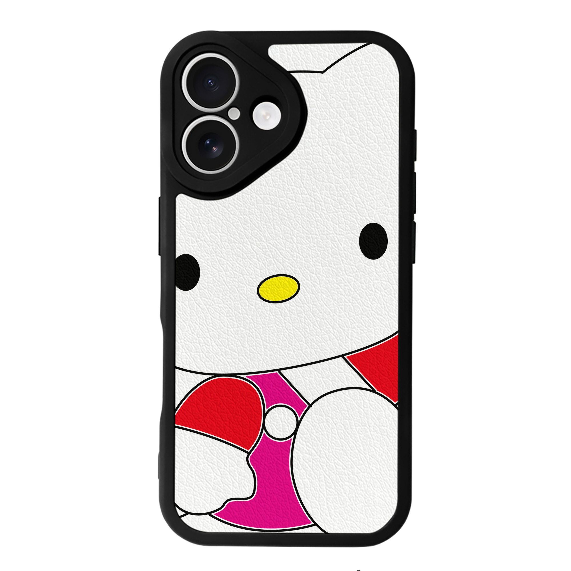 （画像用） Hello Kitty ハローキティ 【iPhone 16シリーズ対応】シリコンスマホケース（レザー調） 材質：シリコン